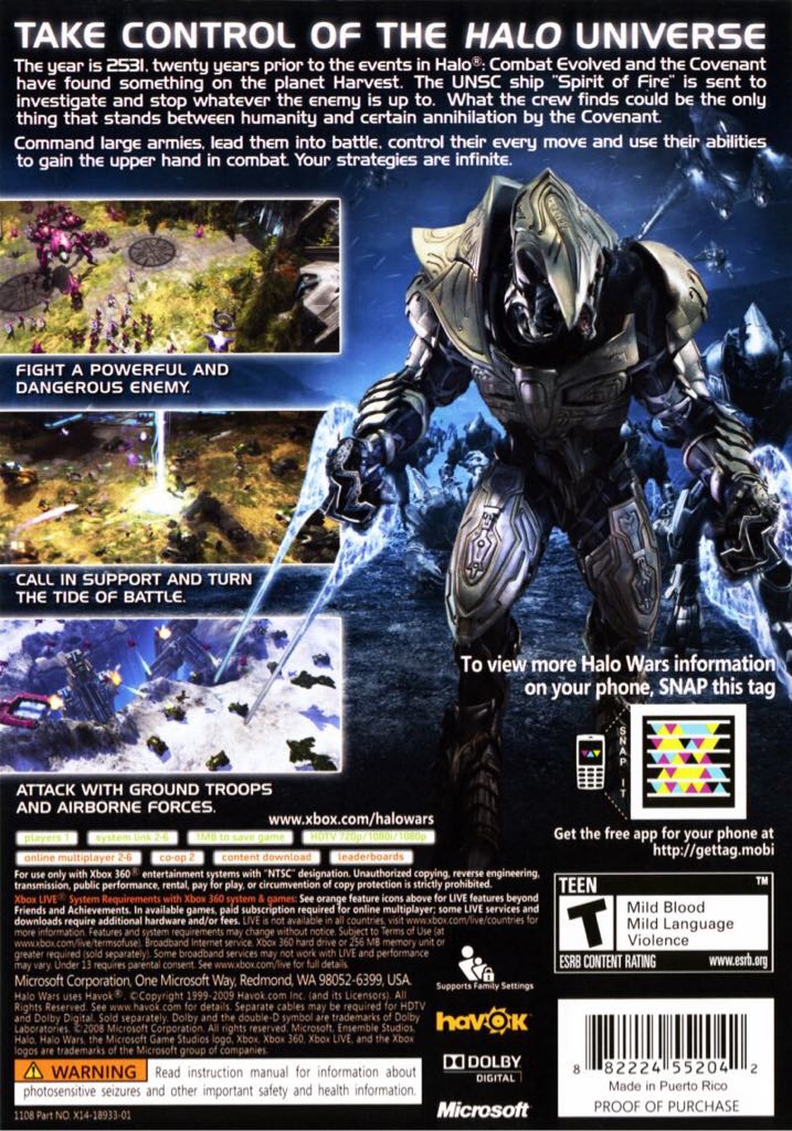 Halo Wars - Microsoft Xbox 360 (Microsoft Studios - 1) video game collectible [Barcode 885370806311] - Main Image 2