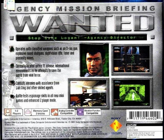 Syphon Filter 3 - Sony PlayStation video game collectible - Main Image 2