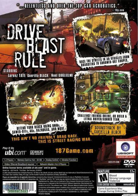 187 Ride Or Die - Sony PlayStation 2 (PS2) (Ubisoft - 2) video game collectible [Barcode 008888322177] - Main Image 2