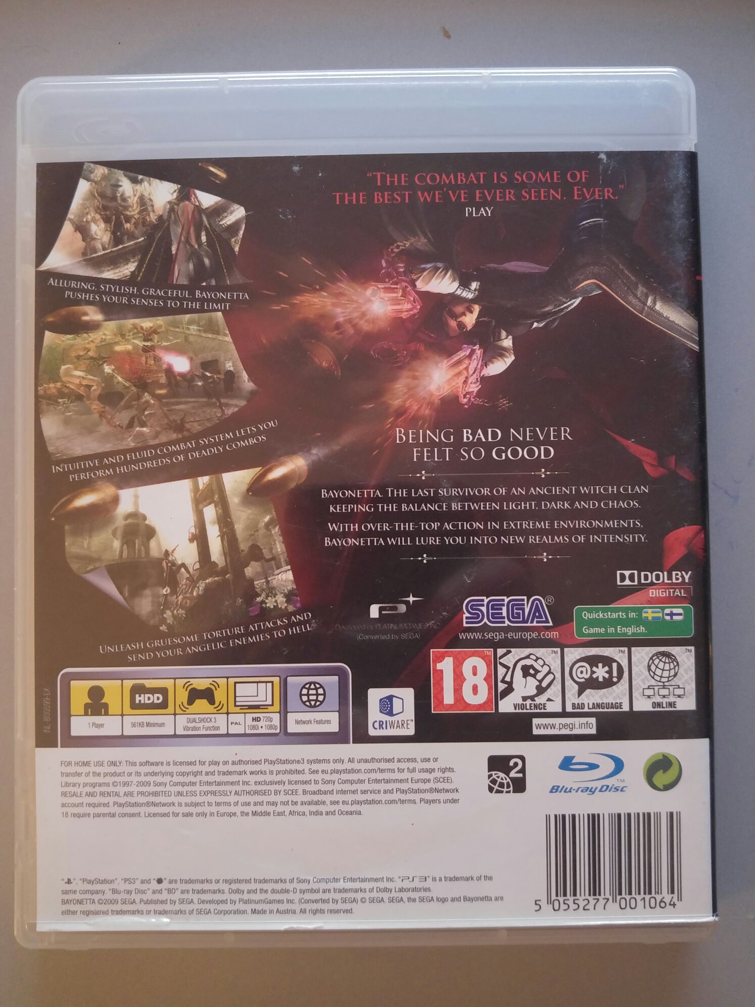 Bayonetta - Sony PlayStation 3 (PS3) (Sega - 1) video game collectible [Barcode 5055277001064] - Main Image 2