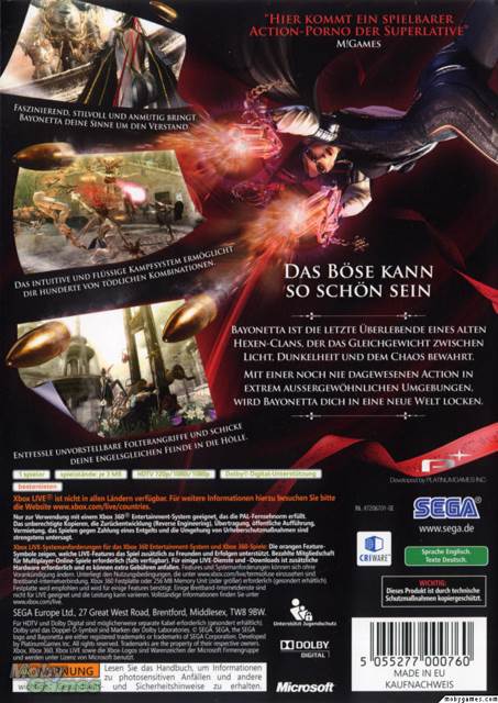 Bayonetta - Microsoft Xbox 360 video game collectible - Main Image 2