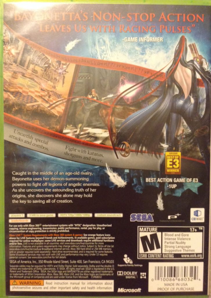 Bayonetta - Microsoft Xbox 360 (1) video game collectible - Main Image 2