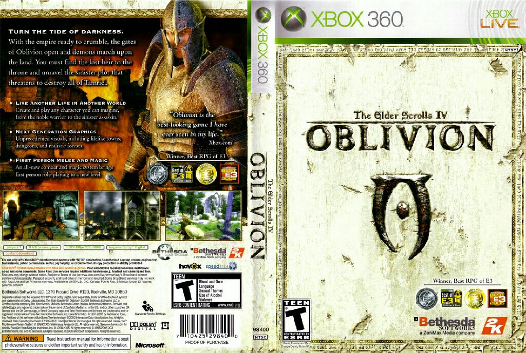 The Elder Scrolls IV: Oblivion - Microsoft Xbox 360 (2K - 1) video game collectible - Main Image 2