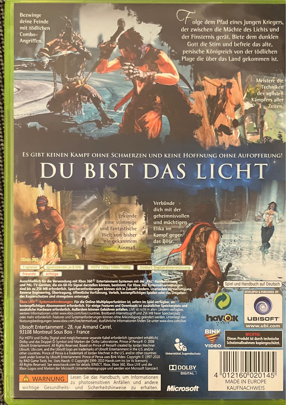 Prince of Persia - Microsoft Xbox 360 (Ubisoft - 1) video game collectible [Barcode 4012160020145] - Main Image 2