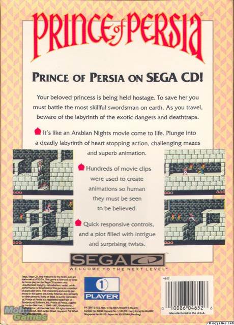 Prince of Persia - Sega CD video game collectible - Main Image 2