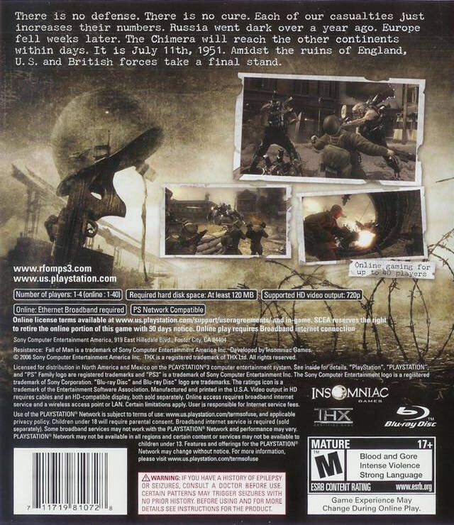 Resistance: Fall of Man - Sony PlayStation 3 (PS3) (SCEA - 1) video game collectible - Main Image 2