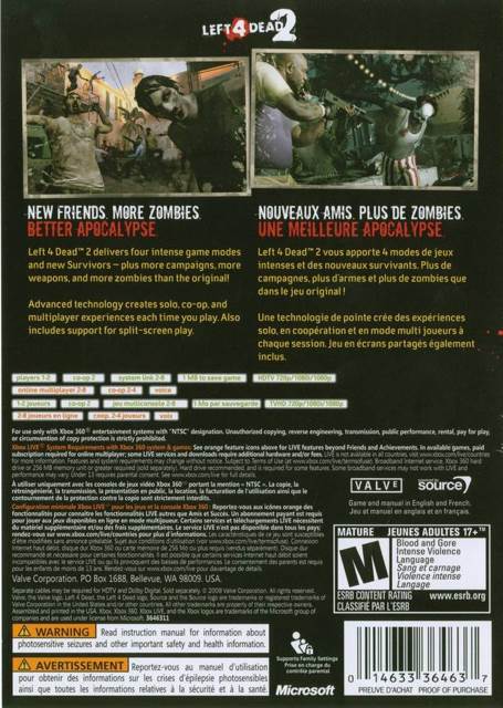 Left 4 Dead 2 - Microsoft Xbox 360 (Valve Software - 2) video game collectible [Barcode 014633098778] - Main Image 2