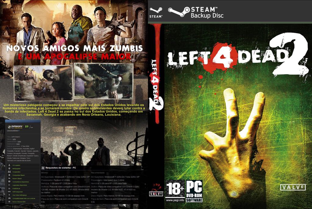 Left 4 Dead 2 - Valve Steam (Valve Corporation - 8) video game collectible [Barcode 014633098785] - Main Image 2