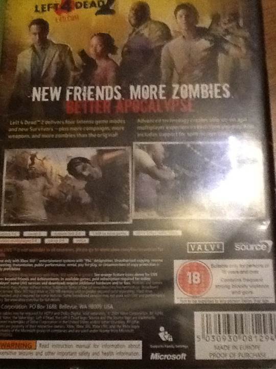 Left 4 Dead 2 - Microsoft Xbox 360 (Valve - 1-2) video game collectible [Barcode 5030930081294] - Main Image 2