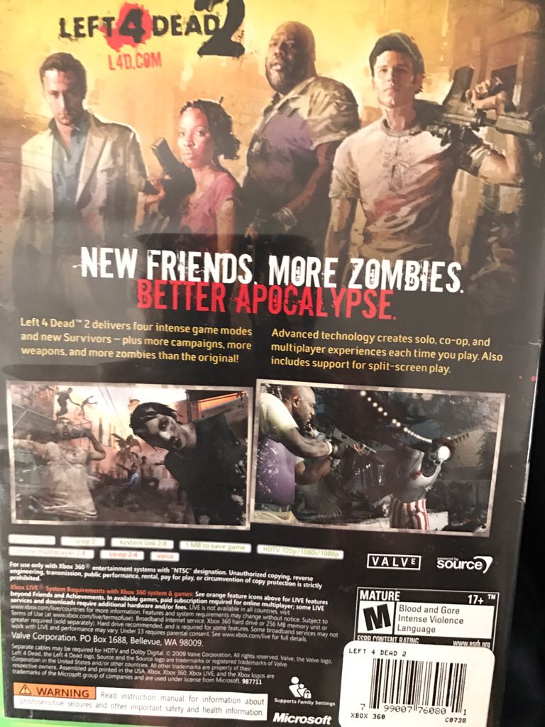 Left 4 Dead 2 - Microsoft Xbox 360 (Valve Corporation - 2) video game collectible [Barcode 799007760801] - Main Image 2