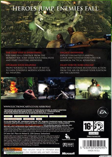 Medal Of Honor: Airborne - Microsoft Xbox 360 (12) video game collectible [Barcode 5035224059096] - Main Image 2