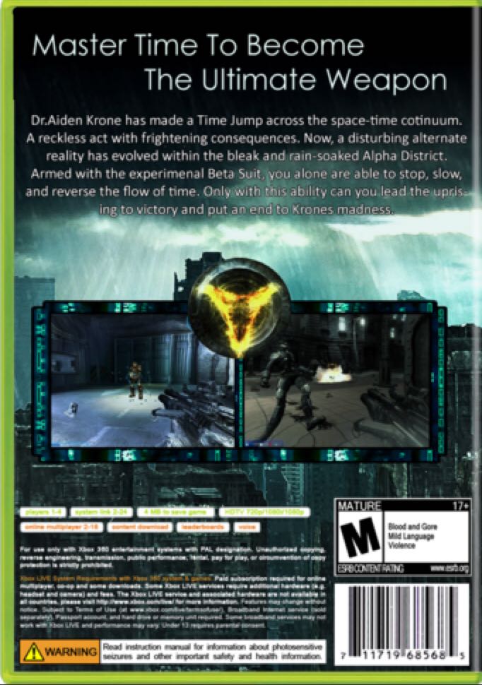 Timeshift - Microsoft Xbox 360 (Sierra Entertainment - 1) video game collectible [Barcode 3348542206441] - Main Image 2