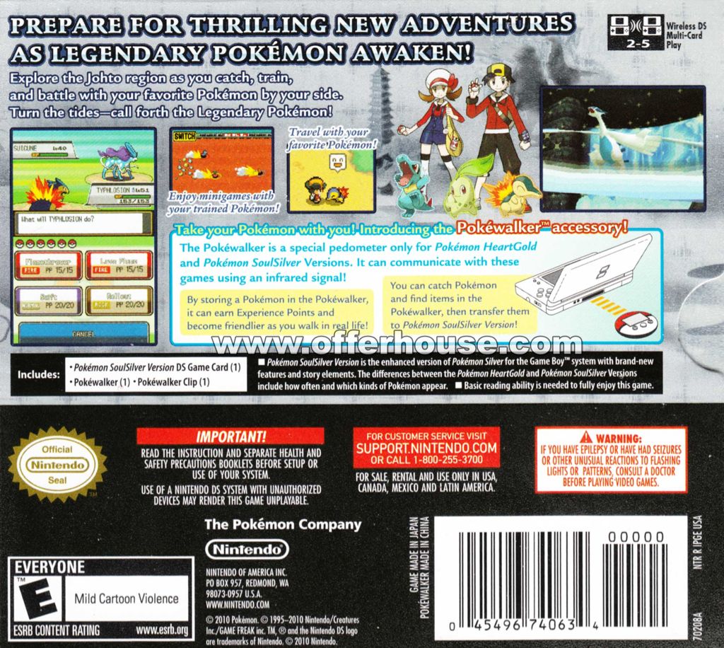 Pokemon SoulSilver - Nintendo DS (Nintendo) video game collectible - Main Image 2