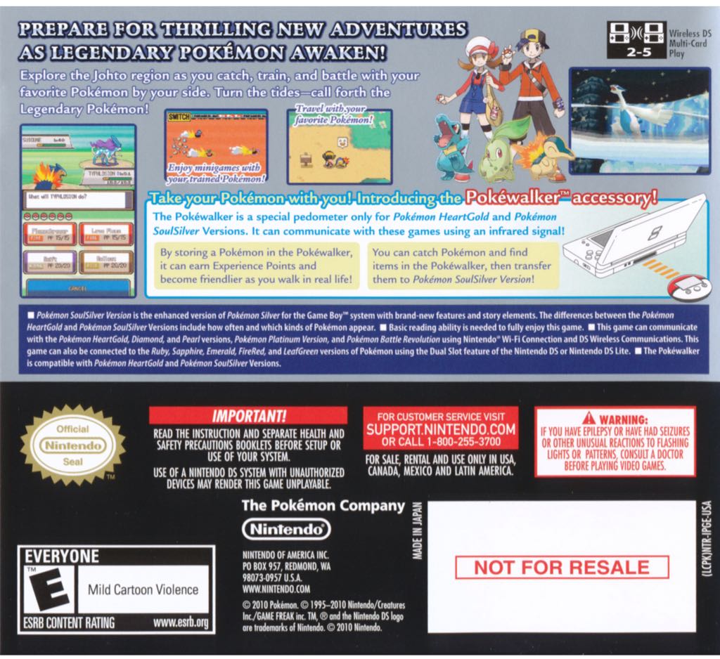 Pokemon SoulSilver - Nintendo DS video game collectible - Main Image 2