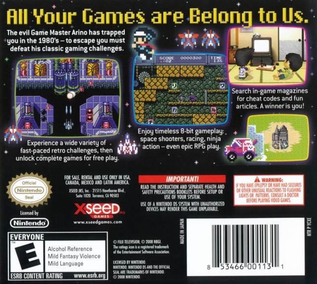 Retro Game Challenge - Nintendo DS (XSEED Games - 1) video game collectible [Barcode 853466001131] - Main Image 2