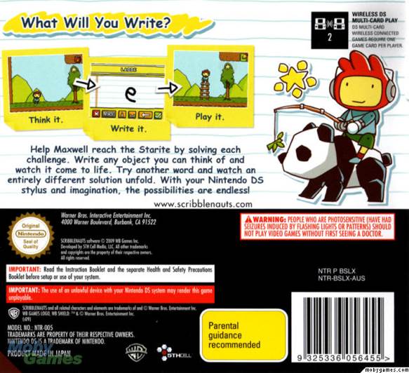 Scribblenauts - Nintendo DS (Warner Bros. Interactive - 1) video game collectible [Barcode 883929085613] - Main Image 2