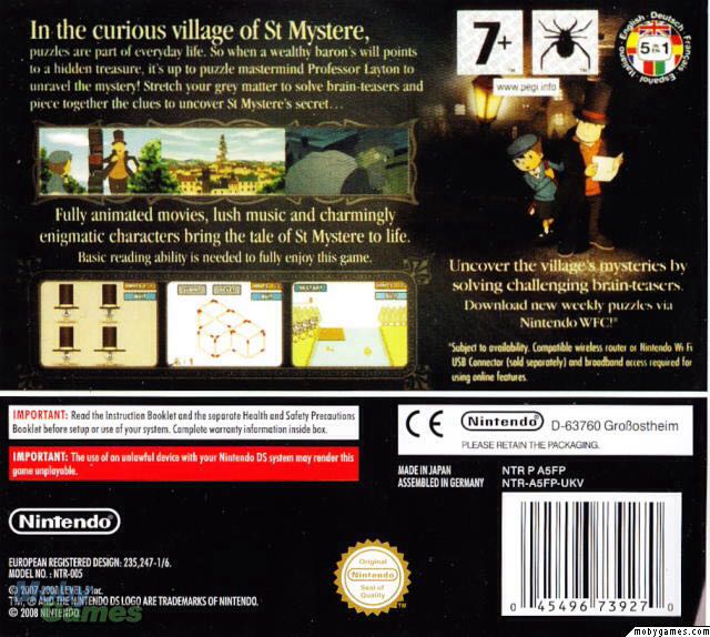 Professor Layton and the Curious Village - Nintendo 3DS (Nintendo - 1 Players) video game collectible [Barcode 0045496739270] - Main Image 2