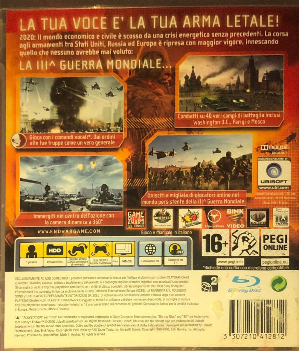 Tom Clancys Endwar - Sony PlayStation 3 (PS3) (Ubisoft - 1) video game collectible [Barcode 3307210412812] - Main Image 2