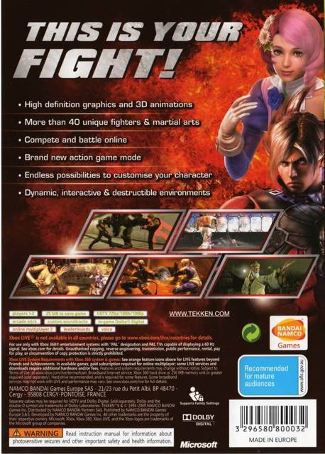 Tekken 6 - Microsoft Xbox 360 (Namco Bandai - 2) video game collectible [Barcode 14525612] - Main Image 2