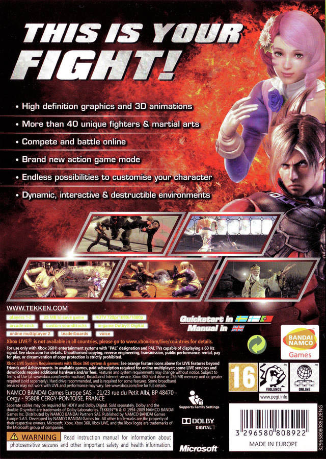 Tekken 6 - Microsoft Xbox 360 (Namco Bandai - 2) video game collectible [Barcode 3296580808922] - Main Image 2