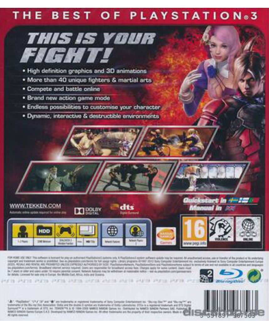 Tekken 6 - Sony PlayStation 3 (PS3) (Namco Bandai Games - 1-2) video game collectible [Barcode 3391891967563] - Main Image 2