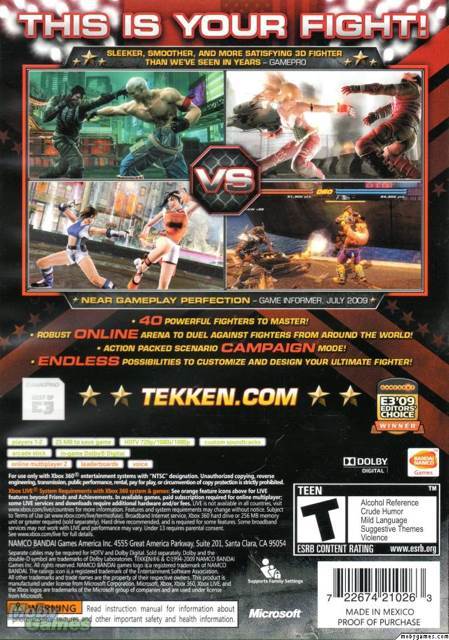Tekken 6 - Sony PlayStation 3 (PS3) (Namco Bandai Games - 2) video game collectible [Barcode 722674110228] - Main Image 2