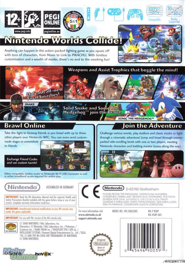 Super Smash Bros Brawl - Nintendo Wii (Nintendo - 4) video game collectible - Main Image 2