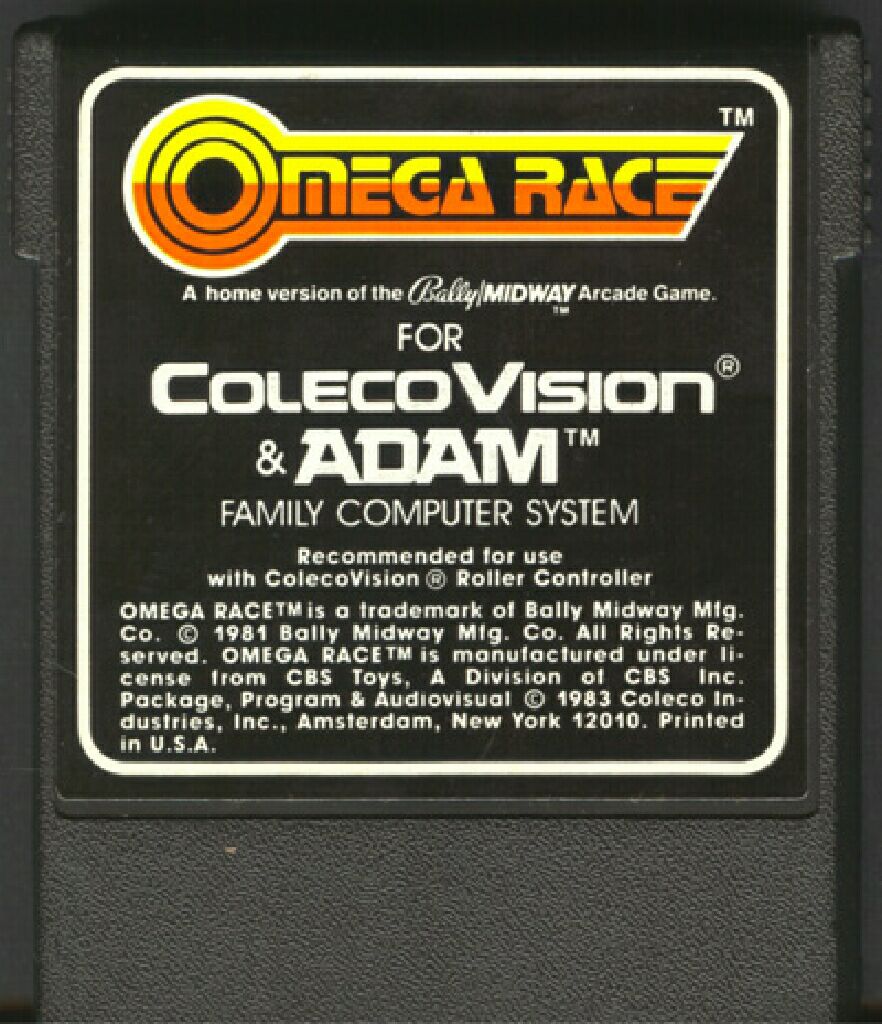 Omega Race - Colecovision (Coleco Industries, Inc. - 4) video game collectible [Barcode 5010779743379] - Main Image 2
