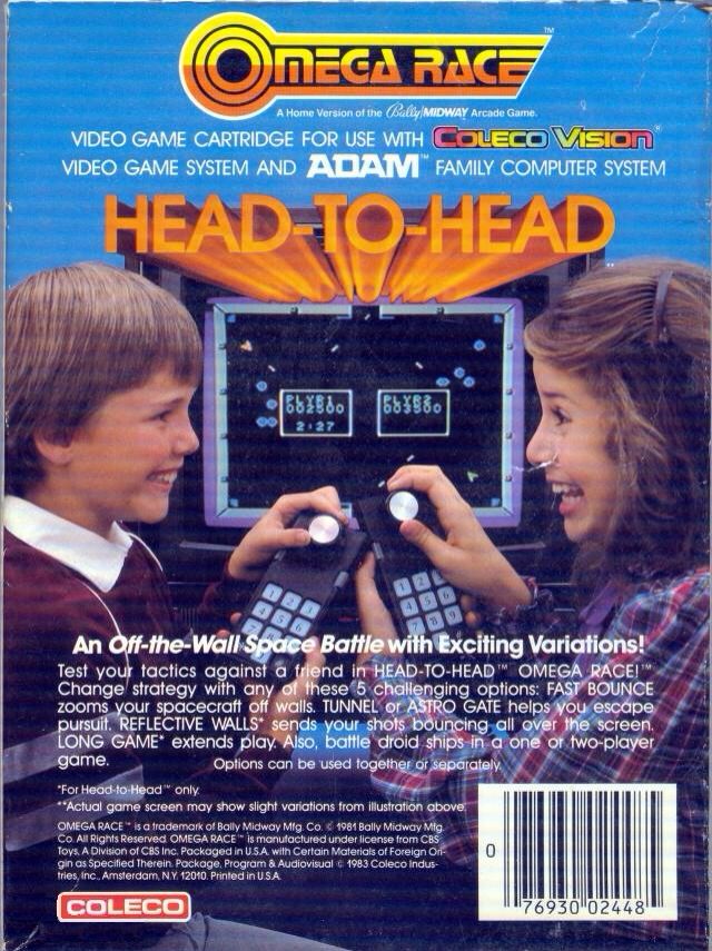 Omega Race - Colecovision (Bally Midway - 2) video game collectible - Main Image 2