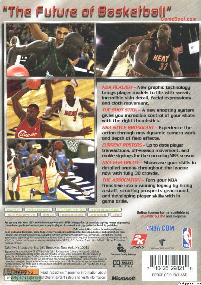 NBA 2K6  - Microsoft Xbox 360 (Take Two Interactive - 4) video game collectible [Barcode 5026555245128] - Main Image 2