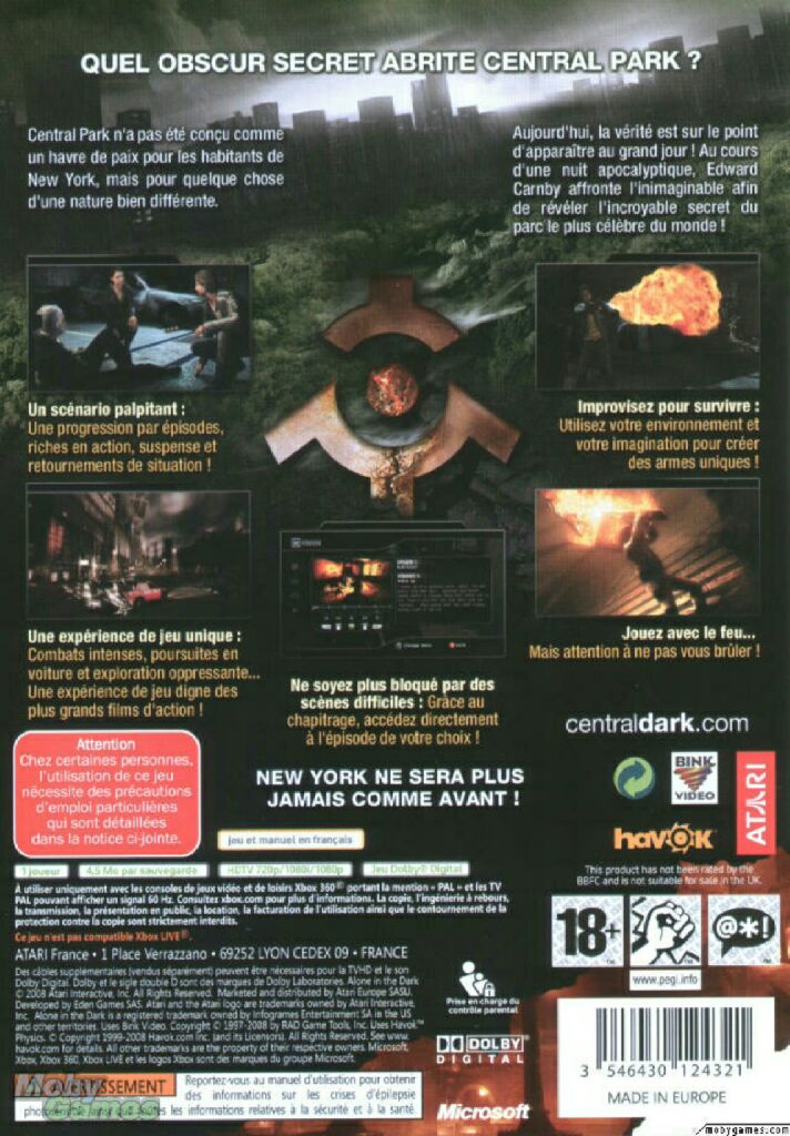 Alone in the dark - Microsoft Xbox 360 (Atari - 1) video game collectible [Barcode 3546430124321] - Main Image 2