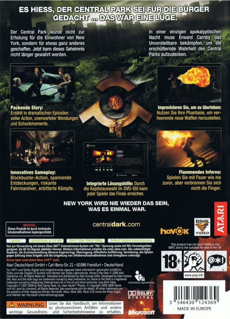 Alone in the Dark - Microsoft Xbox 360 (Atari - 1) video game collectible [Barcode 3546430127971] - Main Image 2
