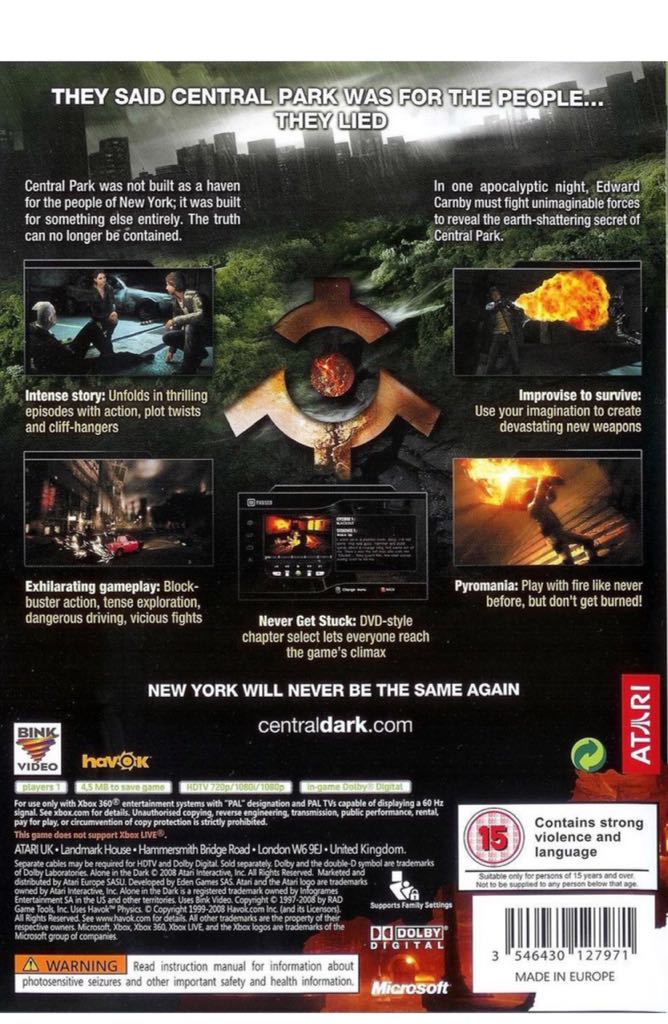 Alone in the Dark Steelbook - Sony PlayStation 2 (PS2) (Atari Interactive) video game collectible [Barcode 3546430140178] - Main Image 2