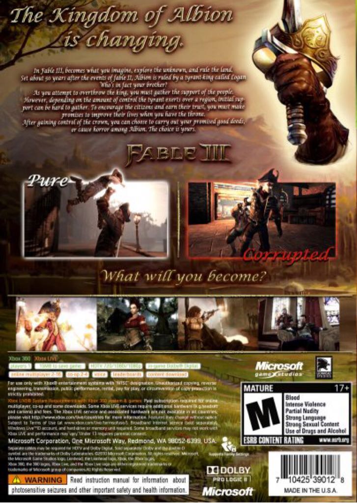Fable 2 - Microsoft Xbox 360 (Microsoft Studios - 1) video game collectible [Barcode 882224719667] - Main Image 2