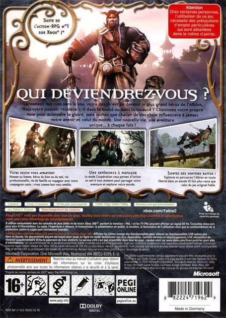 Fable 2 - Microsoft Xbox 360 (Fable) video game collectible [Barcode 882224940658] - Main Image 2