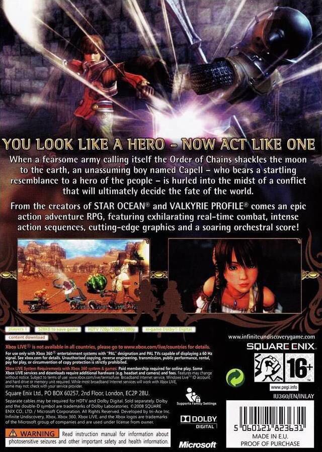 Infinite Undiscovery - Microsoft Xbox 360 (Square Enix - 1) video game collectible [Barcode 5060121823662] - Main Image 2