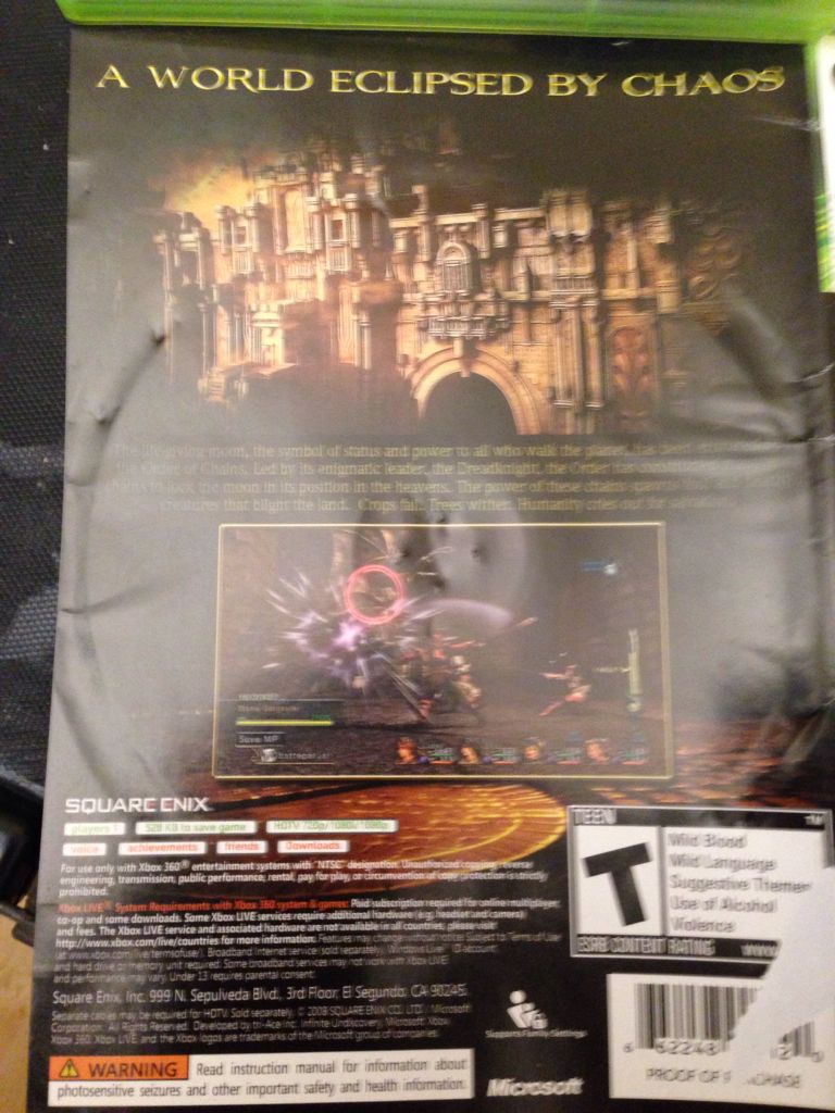 Infinite Undiscovery - Microsoft Xbox 360 (Square Enix - 1) video game collectible [Barcode 662248908229] - Main Image 2