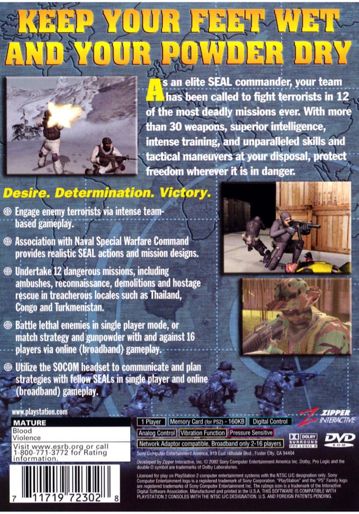 Socom US Navy Seals - Sony PlayStation 2 (PS2) video game collectible - Main Image 2