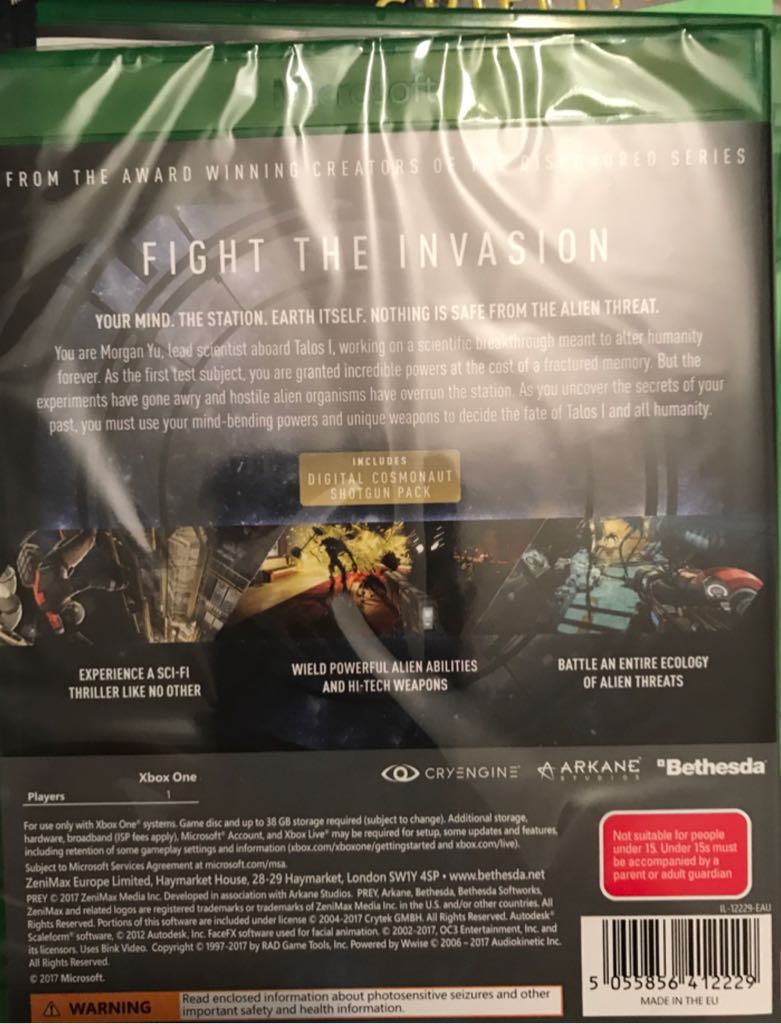 Prey - Microsoft Xbox One (Arkane Studios) video game collectible [Barcode 5055856412229] - Main Image 2