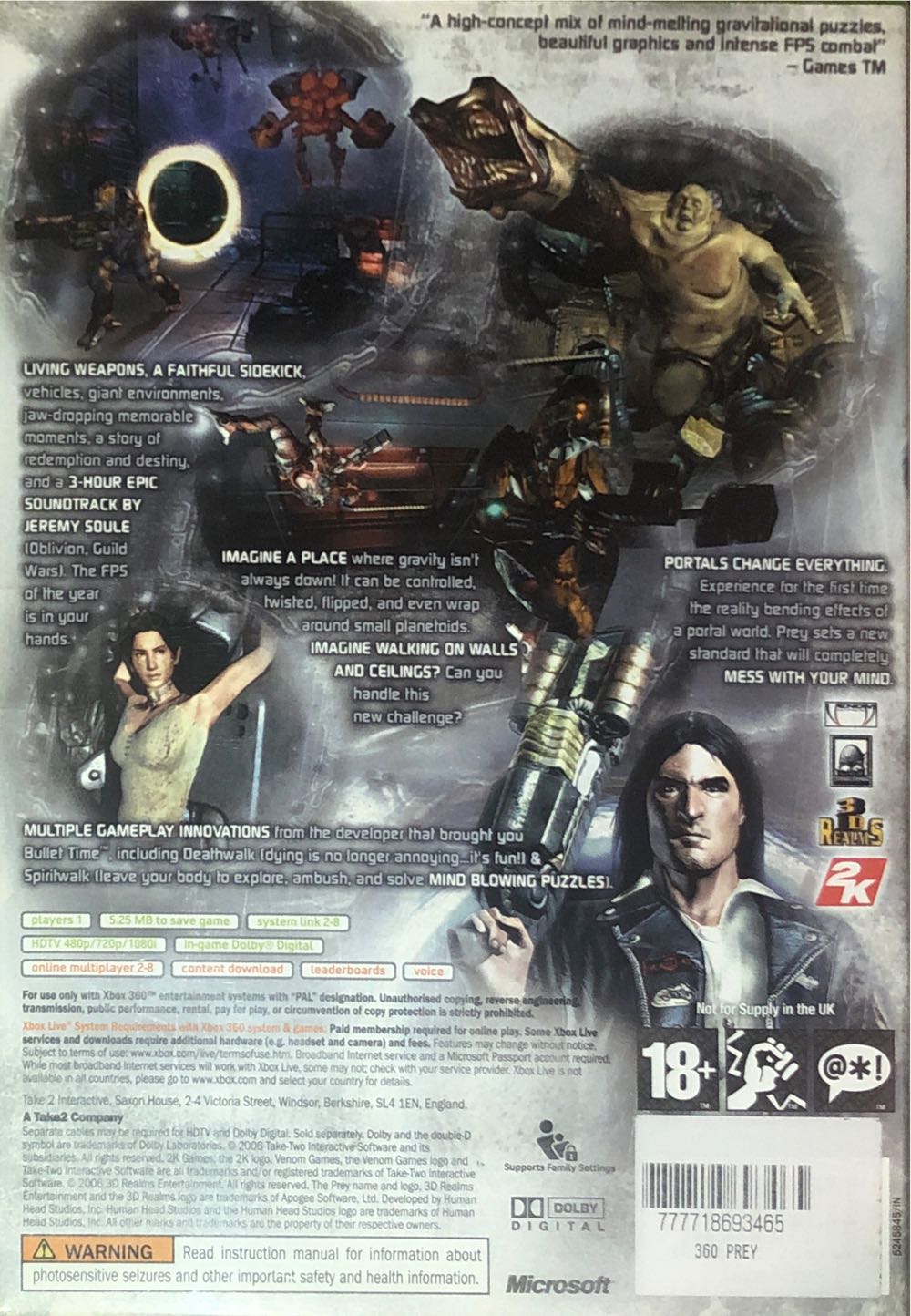 Prey - Microsoft Xbox 360 (1) video game collectible [Barcode 777718693465] - Main Image 2