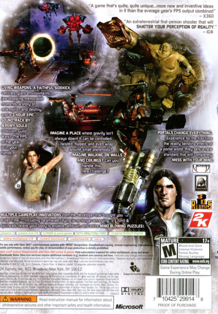 Prey - Microsoft Xbox 360 video game collectible - Main Image 2