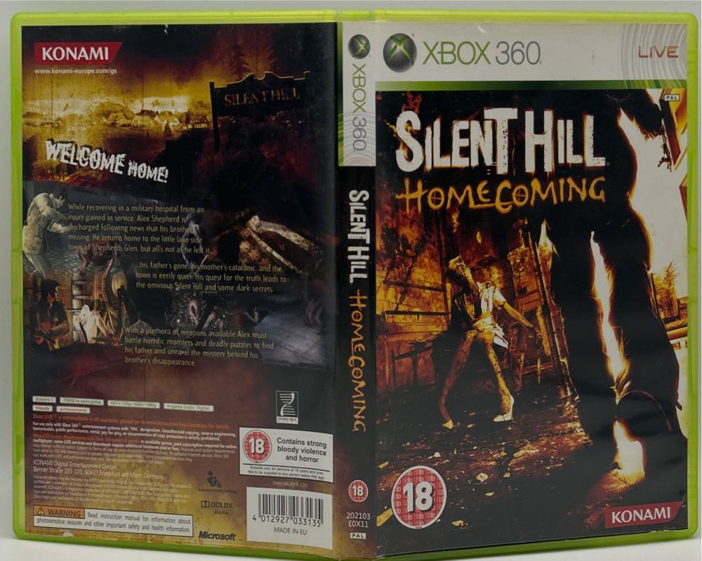 Silent Hill: Homecoming - Microsoft Xbox 360 (Konami - 1) video game collectible [Barcode 4012927033135] - Main Image 3
