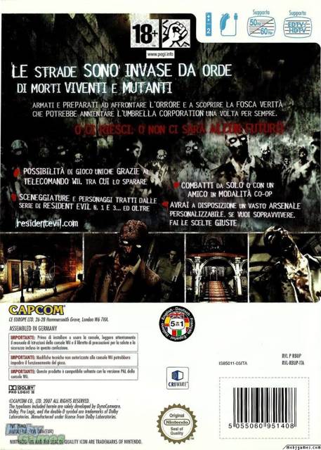 Resident Evil: The Umbrella Chronicles - Nintendo Wii (Capcom - 2) video game collectible [Barcode 045496364151] - Main Image 2