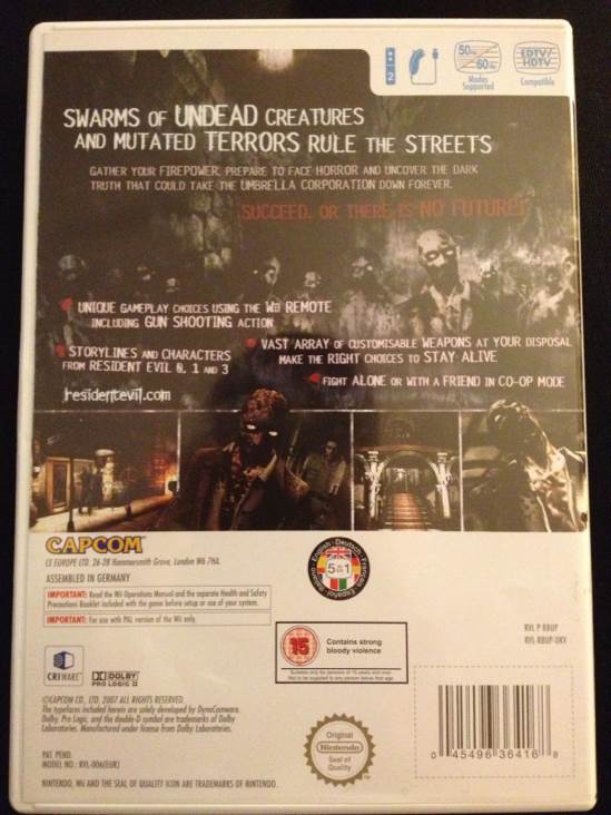 Resident Evil: The Umbrella Chronicles - Nintendo Wii (Capcom - 1) video game collectible [Barcode 077068941347] - Main Image 2