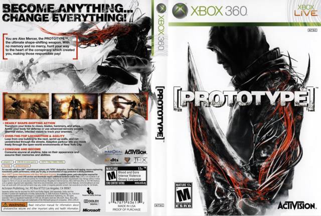 Prototype - Microsoft Xbox 360 (Activision - 1) video game collectible [Barcode 5030917067358] - Main Image 2