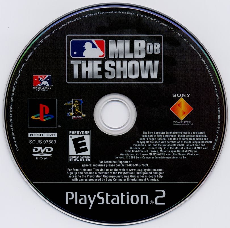 MLB 08 The Show - Sony PlayStation 2 (PS2) (Sony Computer Entertainment America - 1-2) video game collectible [Barcode 711719758327] - Main Image 3