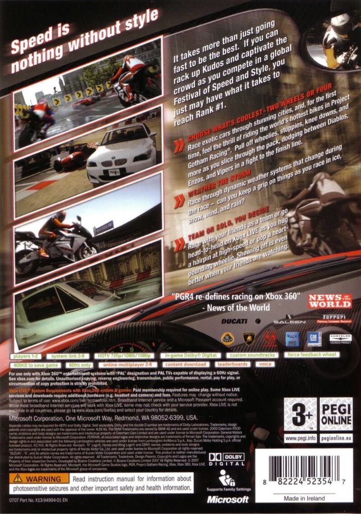 Project Gotham Racing 4 - Microsoft Xbox 360 (2) video game collectible [Barcode 882224523585] - Main Image 2