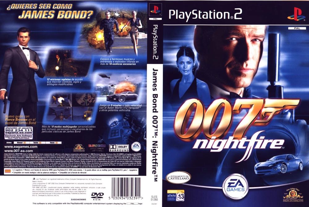 007: NightFire - Sony PlayStation 2 (PS2) (EA - 4) video game collectible - Main Image 2