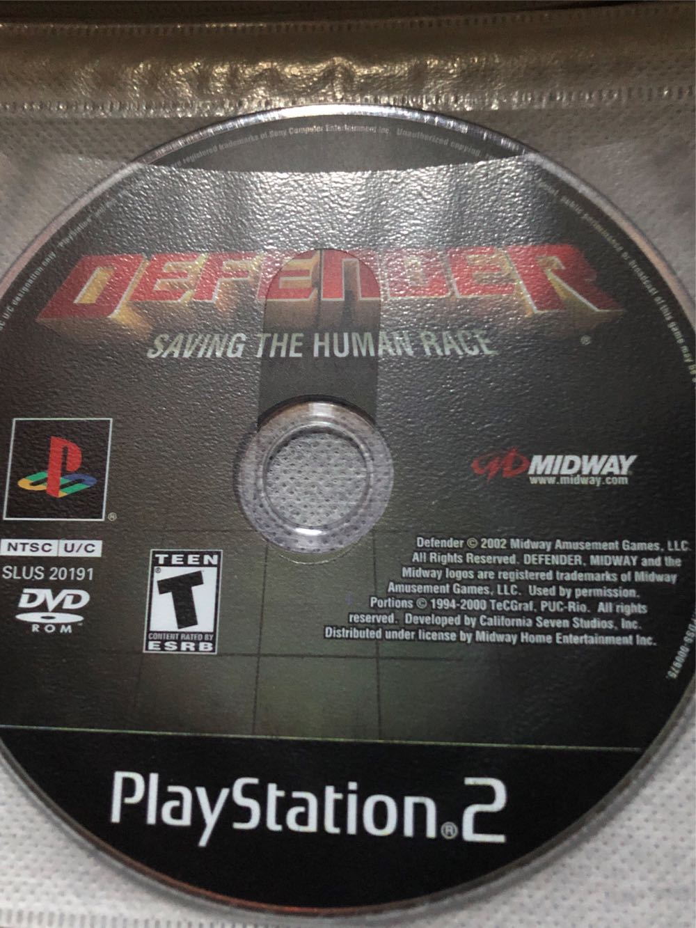 Defender  - Sony PlayStation 2 (PS2) (Midway Games - 1) video game collectible - Main Image 4