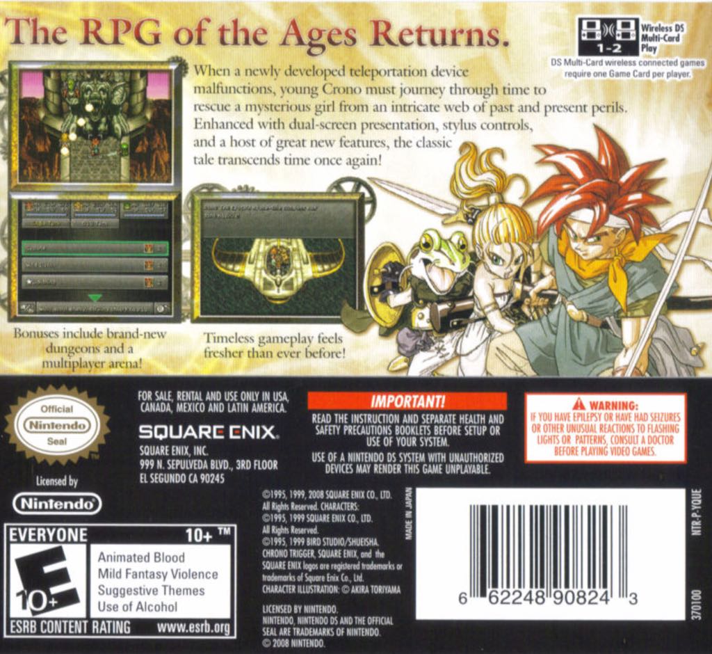 Chrono Trigger - Nintendo DS (Square Enix - 1) video game collectible [Barcode 5060121824096] - Main Image 2